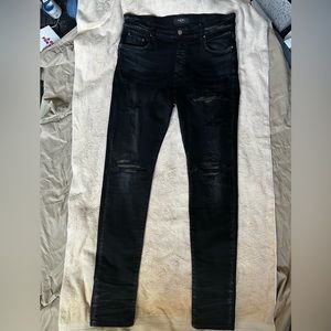 Amiri MX1 leather Camo jeans